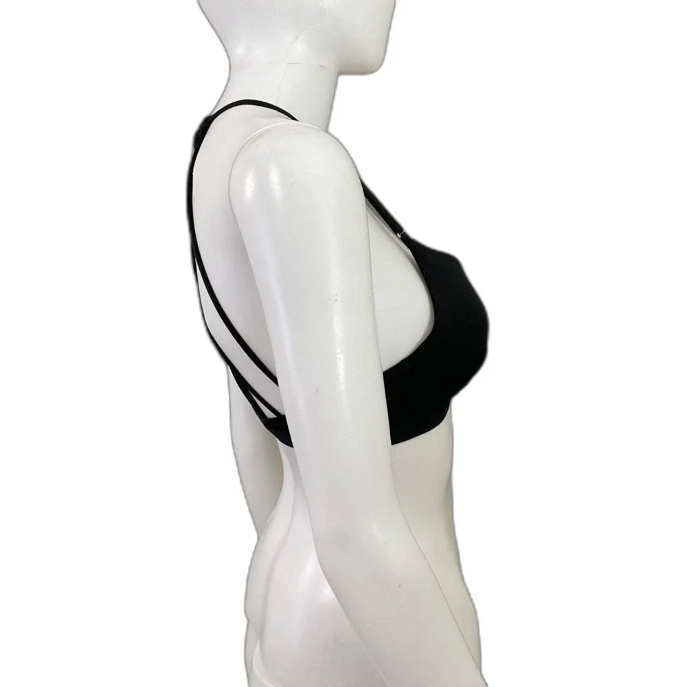 Athleta Womens Yoga Bra Size XS Back Crisscross Strappy Athletic Racerback